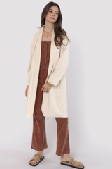 Light Gray Alessia Shawl Collar Open Coat Coat