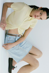 Light Gray Nolan Relaxed Straight Cut Off | Postcards Vintage Short