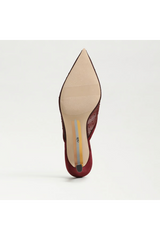 Lavender Margeaux Mesh Heeled Mule | French Merlot Mesh Heel