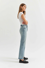 Beige Sundaze High Rise Vintage Straight | Bliss Jeans