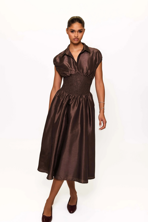 Dark Slate Gray Trevy Dress Midi Dress