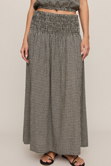 Dim Gray Brooke Gingham Maxi Skirt Maxi Skirt