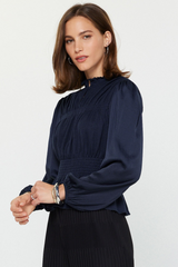 Beige Logan Peplum Top Top