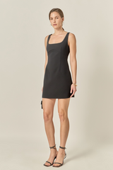 Light Gray Lace Trim Mini Dress Mini Dress