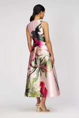 Light Gray Regina Tea Length Dress Midi Dress