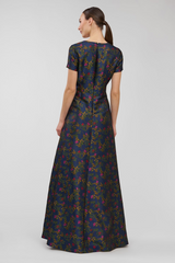 Dark Slate Gray Rochelle | V-Neck Gown Formal Gown