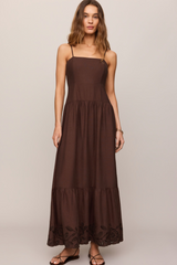 Gray Esti Embroidered Maxi Dress Maxi Dress