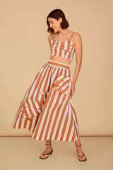 Tan Kit Skirt in Ceramica Midi Skirt