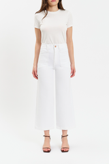 White Smoke Valley Girl High Rise Patch Pocket Ankle | Lamb Jeans