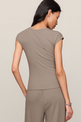 Light Gray Soft Trace Second Skin Top Top