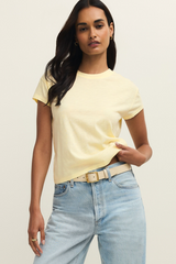 Antique White Modern Slub Tee Shirts & Tops