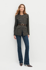 Lavender The Spencer Jacket in Mocha Plaid Jacket