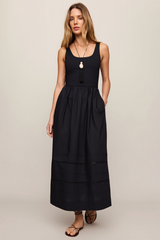Black Johanna Midi Dress Midi Dress