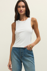Antique White Clarke Rib Tank Tank Top