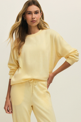 Antique White Classic Boyfriend Sweatshirt Sweater