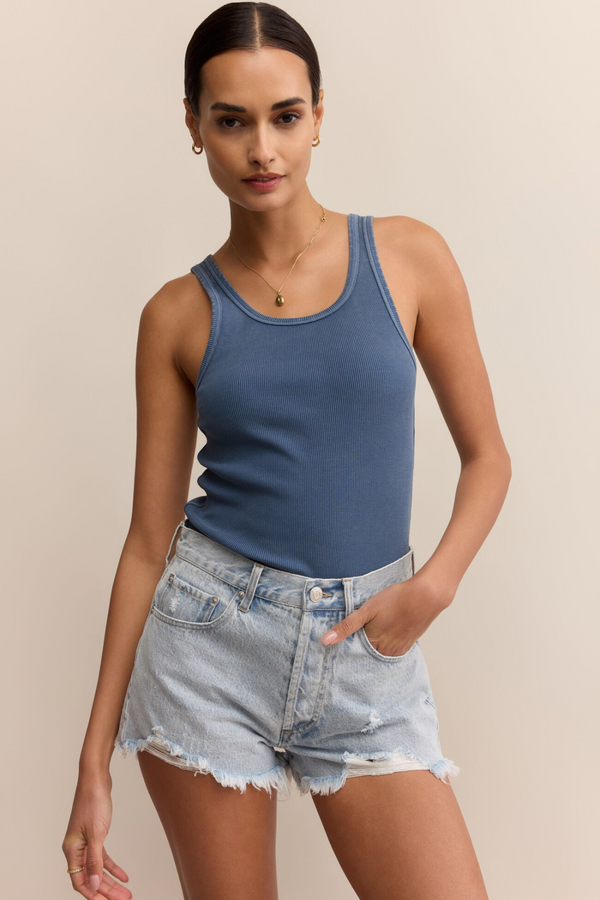 Light Gray Classic Scoop Tank Tank Top