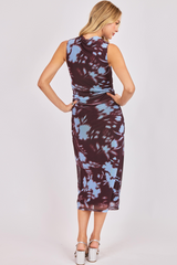 Light Gray Urban Siren Ruched Midi Dress Midi Dress