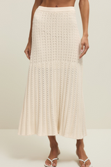 Light Gray Lexa Sweater Skirt Maxi Skirt