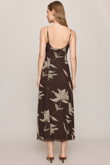 Light Gray Charisma Floral Mesh Maxi Dress Maxi Dress