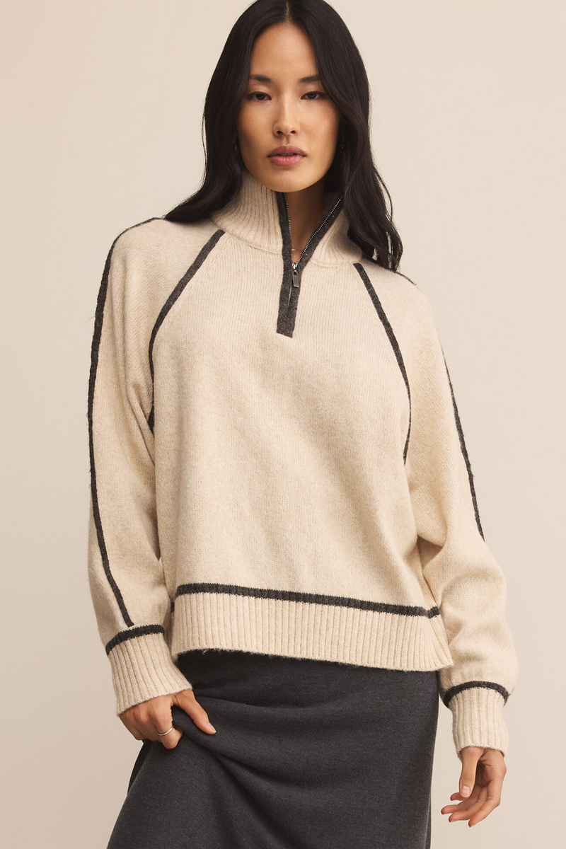 Wheat Alps Half Zip Sweater Sweater
