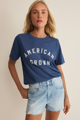 Light Gray American Boyfriend Tee Graphic Tee