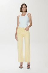Light Gray Lexi Mid Rise Bowed Straight Jean | Day Glow Jeans