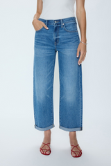 Steel Blue Donny Rolled Hem Boyfriend Jean | Heartfelt Jeans