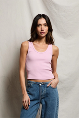 Light Gray Blondie Ribbed Tank Tank