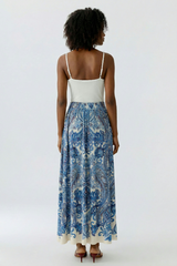 Light Gray Paisley Print Maxi Skirt Maxi Skirt