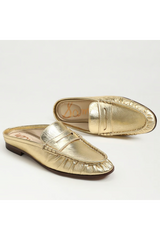 Lavender Louella Mule | Amber Gold Leather Shoe