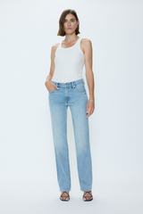 Lavender Issa Mid Rise Relaxed Straight | Road Trip Jeans