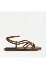 White Smoke Dakota Ankle Strap Sandal | Spiced Nutmeg Suede Sandal