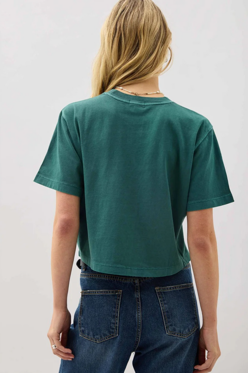 Light Gray Relaxed Crop Tee Crop Tee
