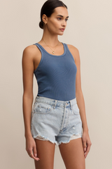 Gray Classic Scoop Tank Tank Top
