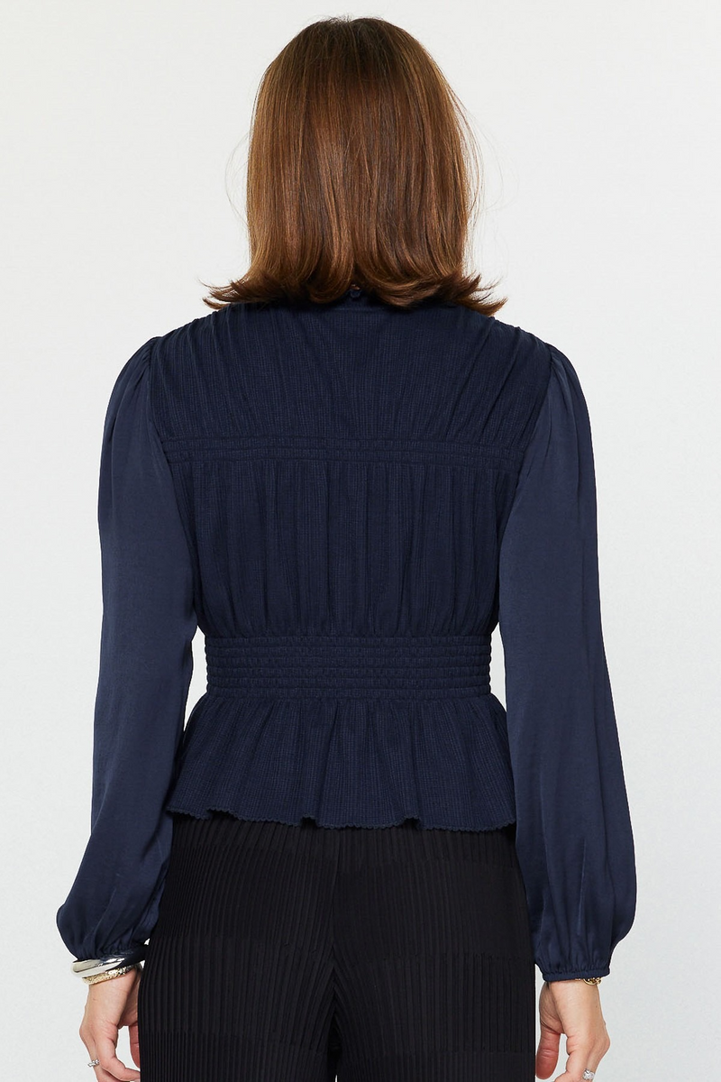 Dark Slate Gray Logan Peplum Top Top