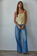 Dark Gray Kay Eyelet Tank Tank Top