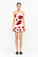 White Smoke Arly Strapless Floral Mini Dress Mini Dress