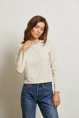 Light Gray Bruce Ringspun Cotton Bracelet Sleeve Tee Top