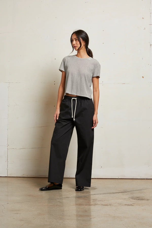 Light Gray Harley Stripe Boxy Crew Tee T Shirt