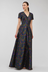 Light Gray Rochelle | V-Neck Gown Formal Gown