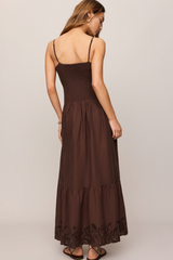 Dark Slate Gray Esti Embroidered Maxi Dress Maxi Dress