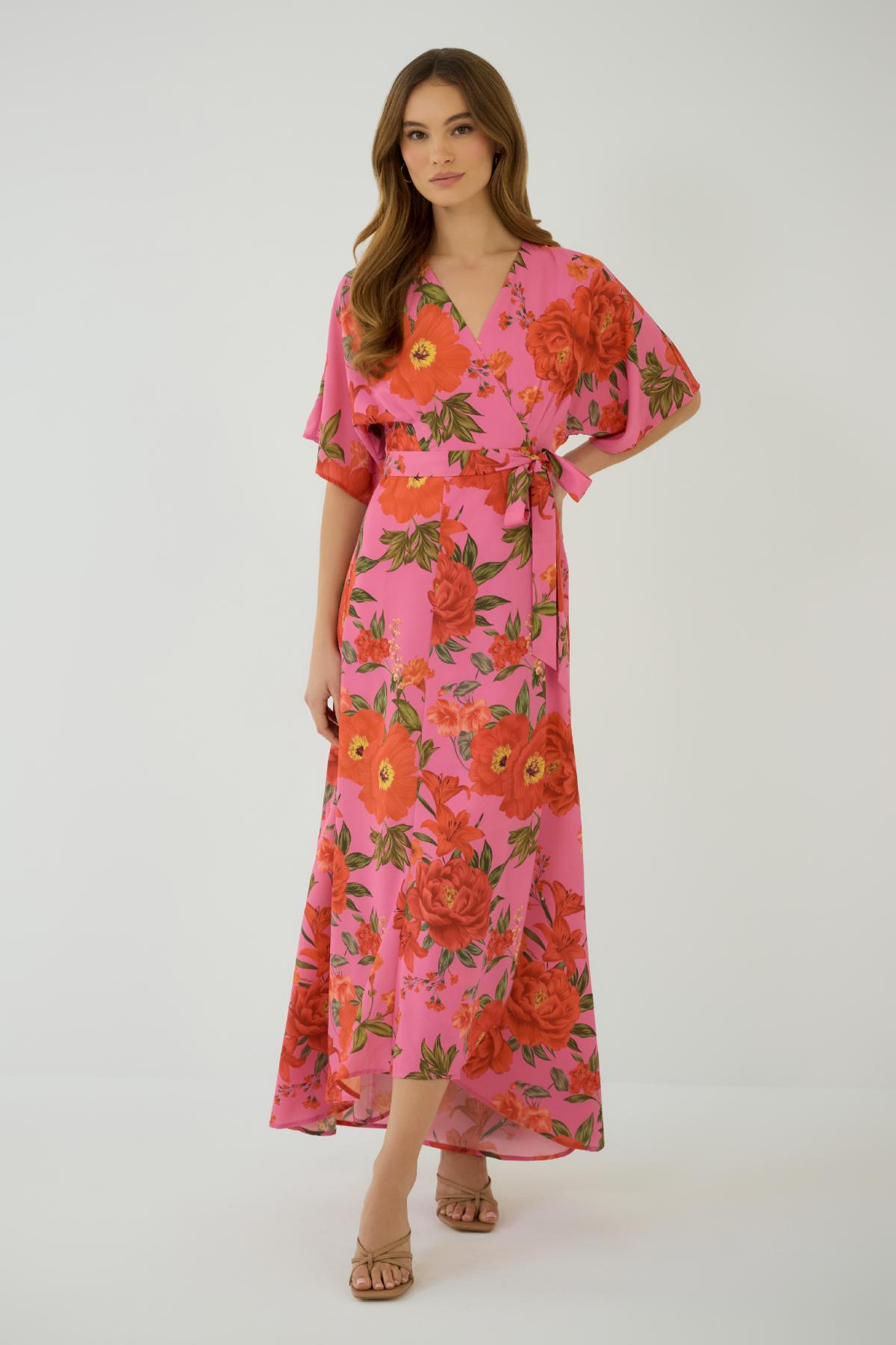 gemma dress Fuchsia/Multi Romantic Spanish Floral / M