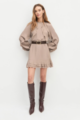 Beige The Suede Jean Belt Belt