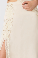 Light Gray Lissandra Skirt Midi Skirt
