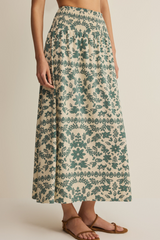Light Gray Leya Tera Paisley Maxi Skirt Maxi Skirt