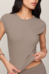 Rosy Brown Soft Trace Second Skin Top Top