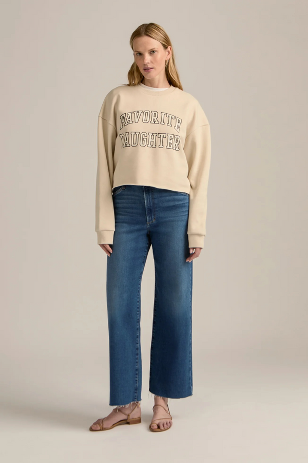 Gray The Cropped Collegiate Sweatshirt Sweatshirt
