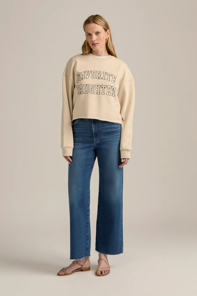 Gray The Cropped Collegiate Sweatshirt Sweatshirt