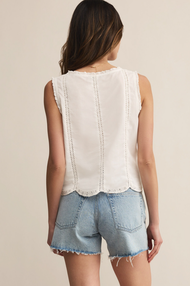 Light Gray Tomi Embroidered Tank Tank