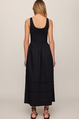 Black Johanna Midi Dress Midi Dress